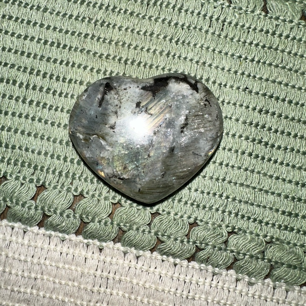 Heart-Shaped Labradorite Stone